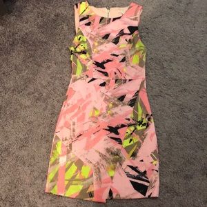 Art Deco Gianni Bini neon dress